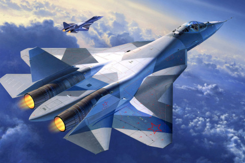 Su 57 wallpaper 480x320