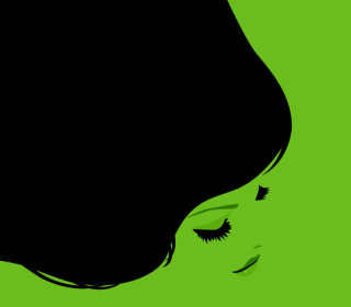 Girl's Face On Green Background - Obrázkek zdarma pro 1024x1024