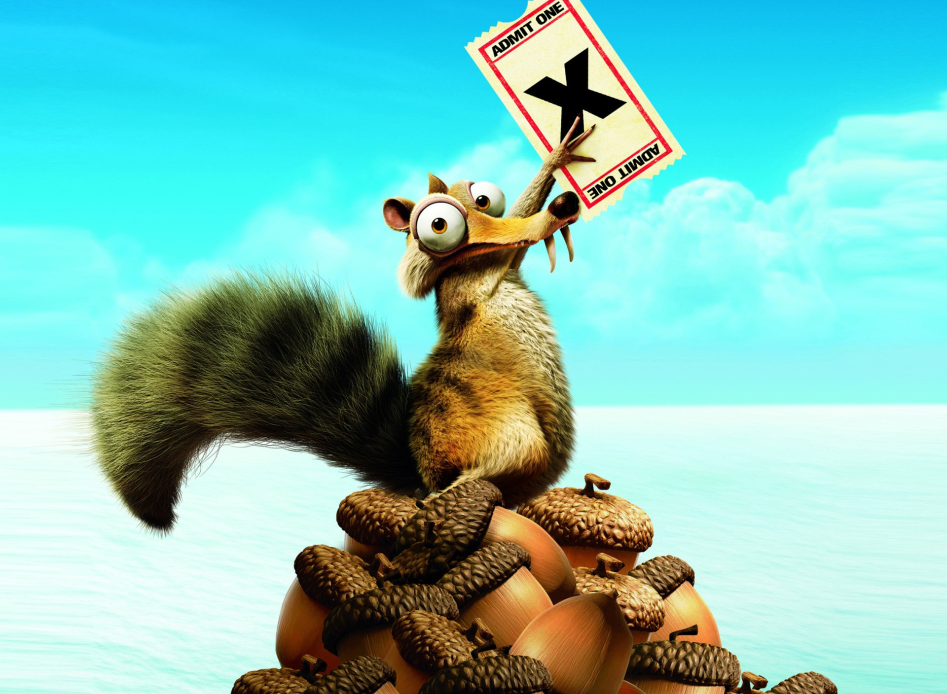 Обои Ice Age Continental Drift Scrat 1920x1408