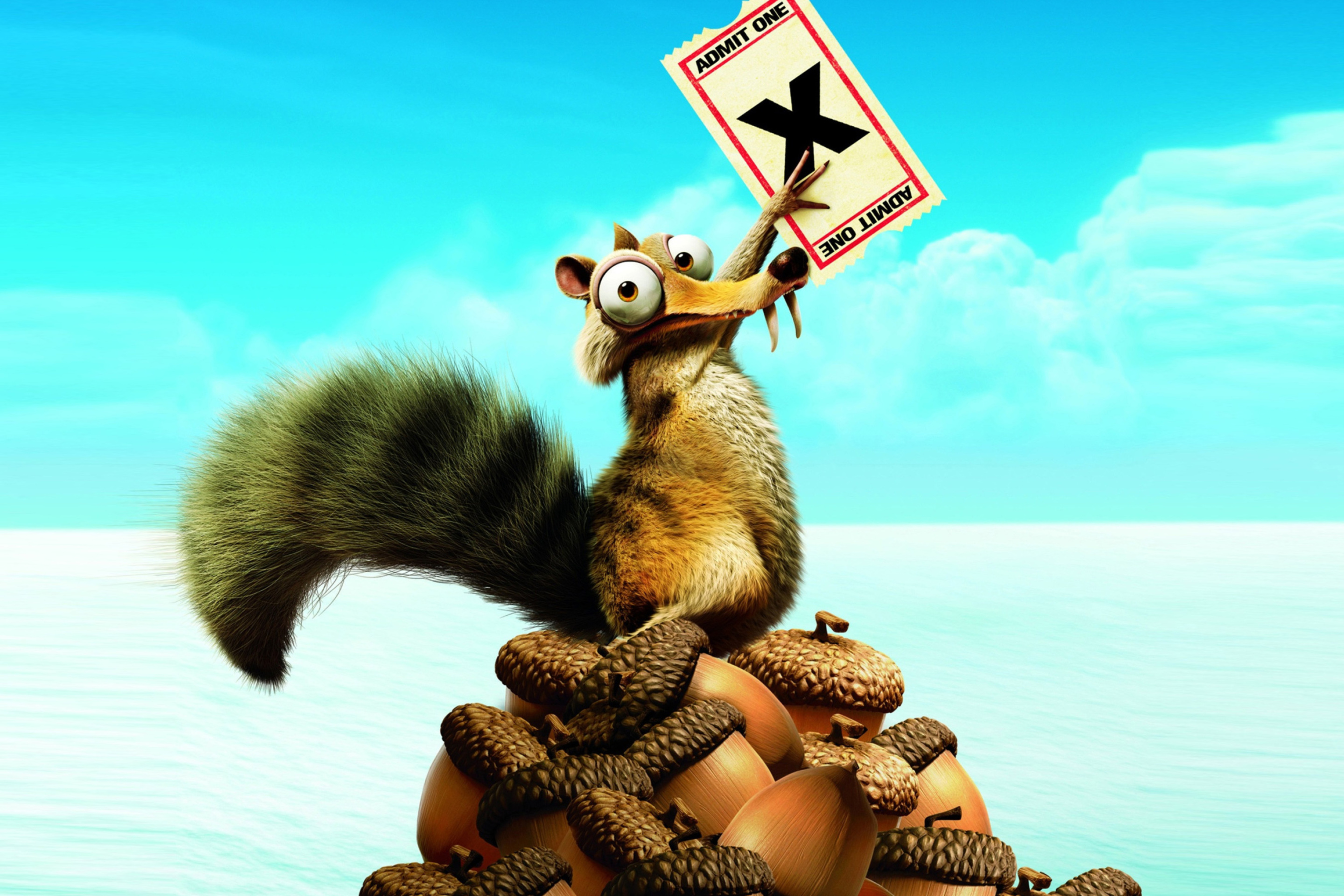 Fondo de pantalla Ice Age Continental Drift Scrat 2880x1920