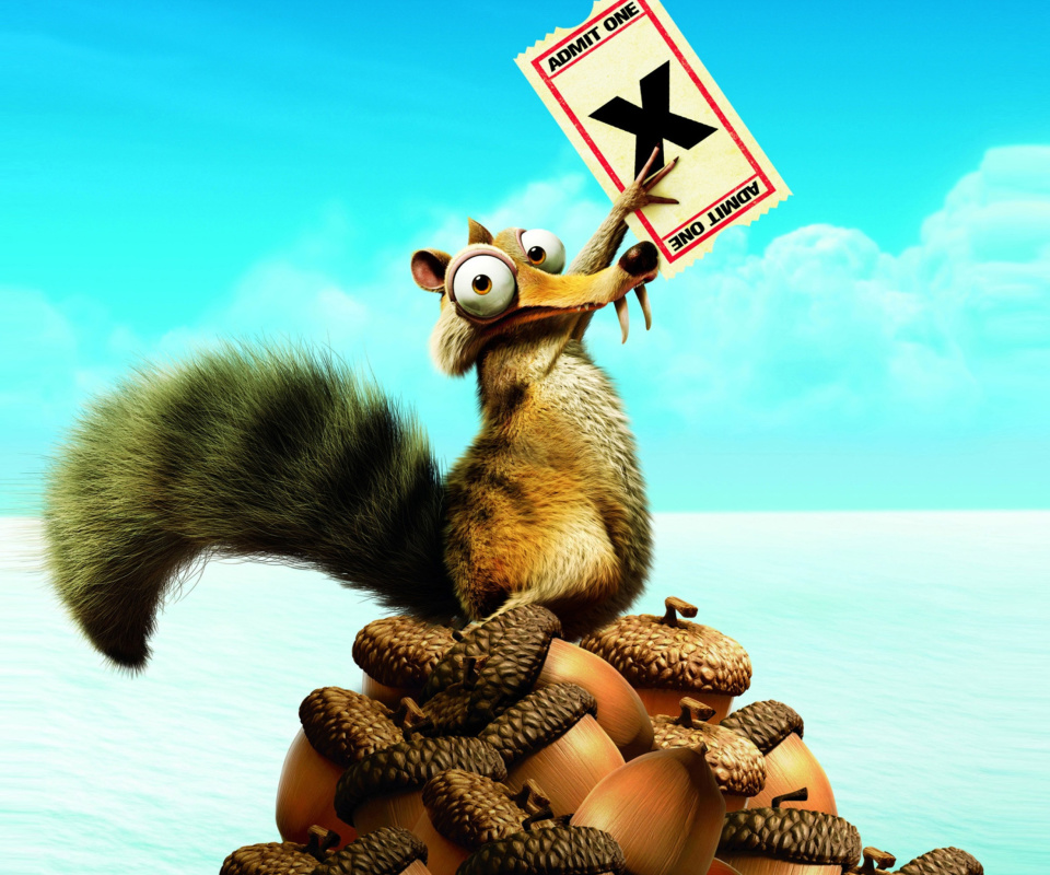 Fondo de pantalla Ice Age Continental Drift Scrat 960x800