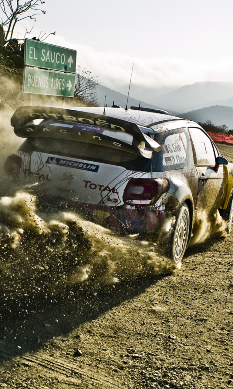 Das Citroën World Rally Team Wallpaper 768x1280