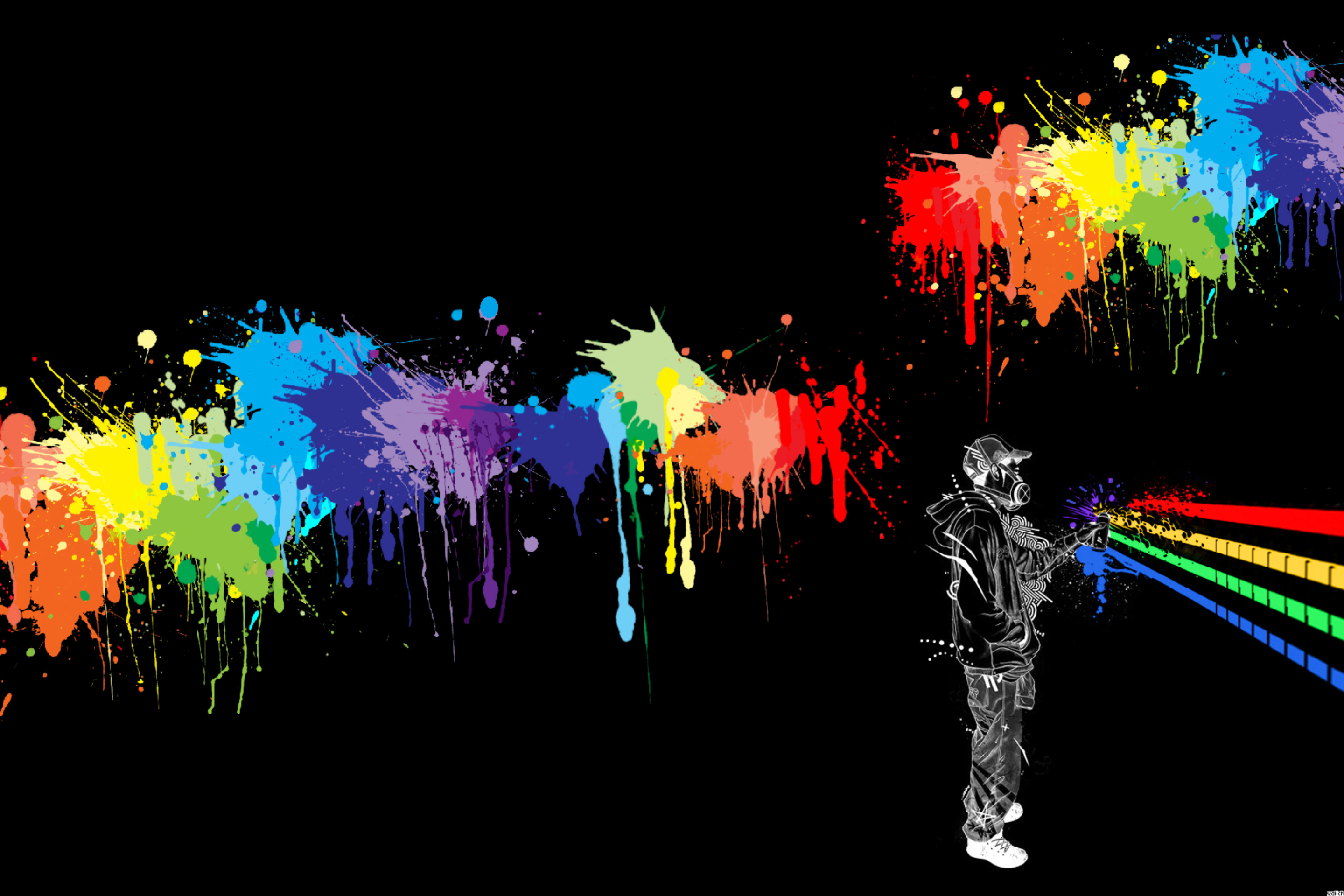 Das Spray Painting Graffiti Wallpaper 2880x1920