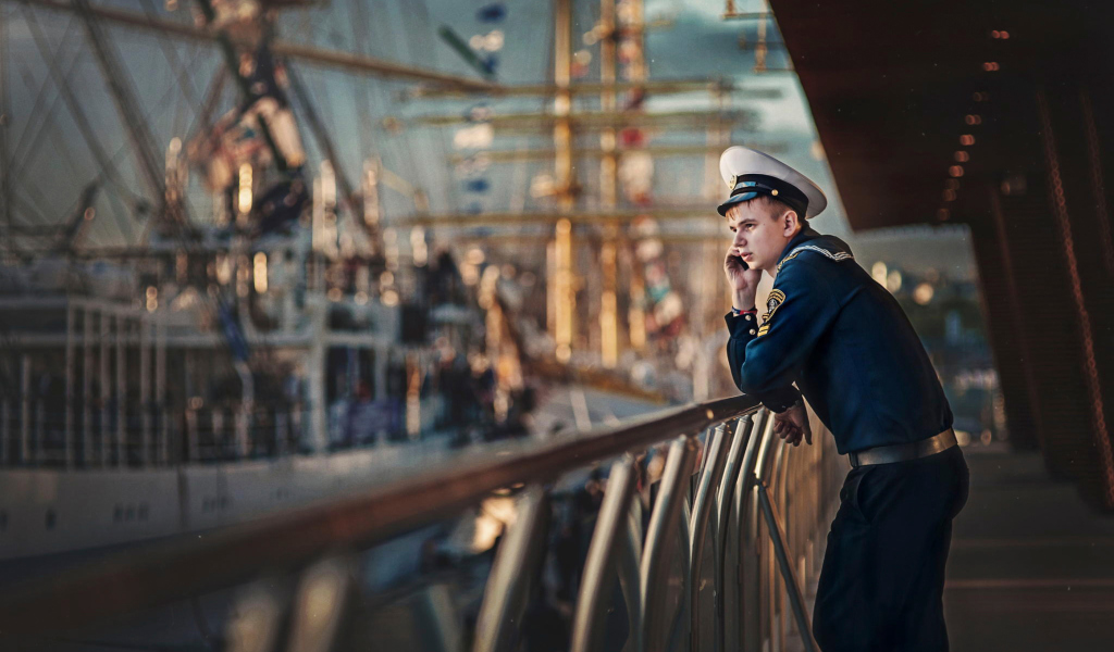 Young Sailor In Uniform wallpaper 1024x600