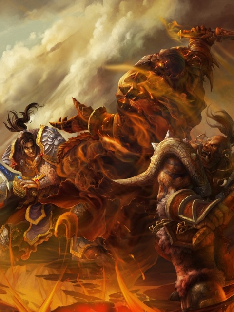 Fondo de pantalla World of Warcraft Battle 480x640