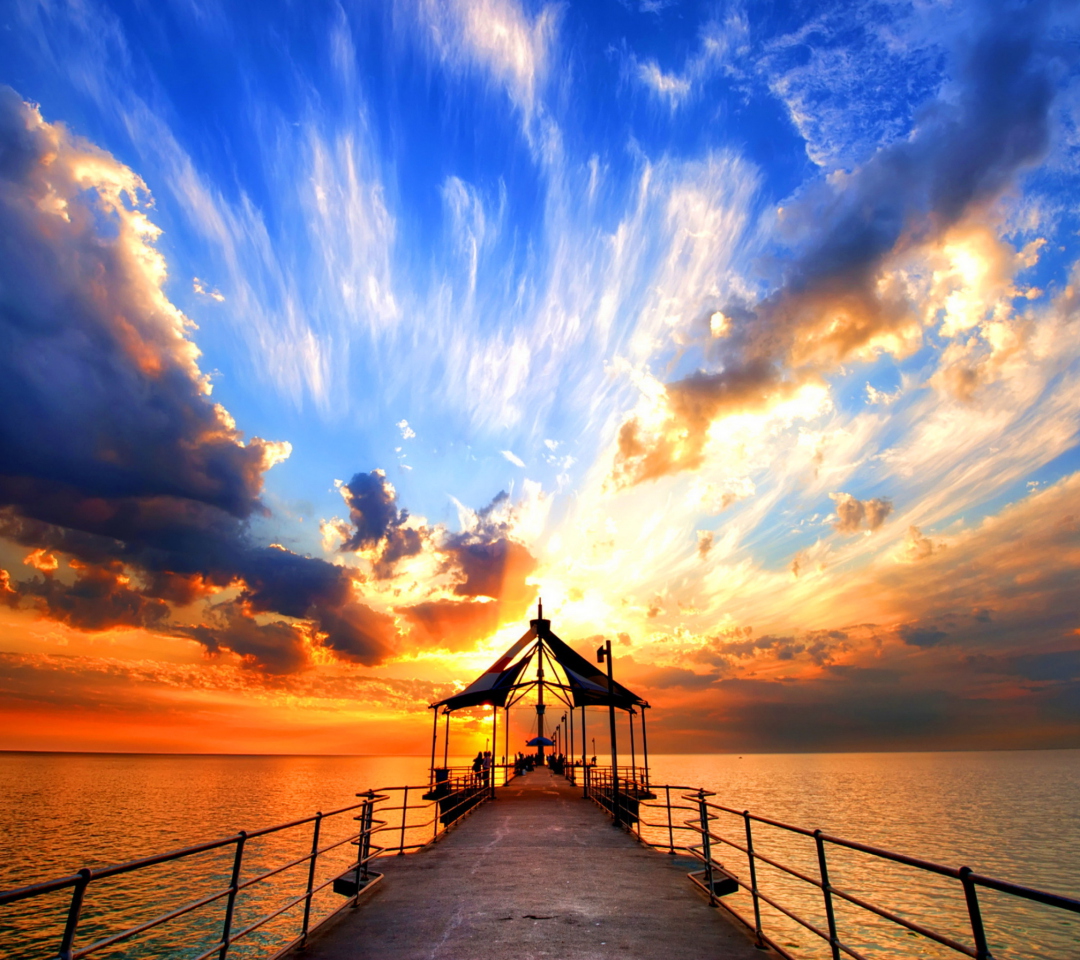 Das Sunset Pier Wallpaper 1080x960