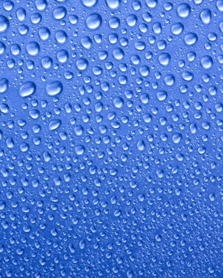 Water Drops On Blue Glass - Obrázkek zdarma pro Nokia X3-02