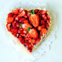 Screenshot №1 pro téma Heart Cake with strawberries 128x128