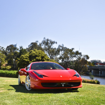 Das Red Ferrari Wallpaper 208x208