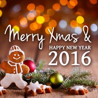 Kostenloses Happy New Year 2016 Clipart Wallpaper für 1024x1024