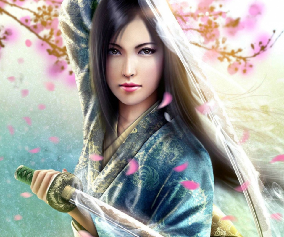 Screenshot №1 pro téma Woman Samurai 960x800