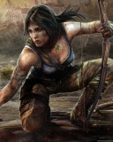 Fondo de pantalla Lara Croft Tomb Raider Artwork 128x160