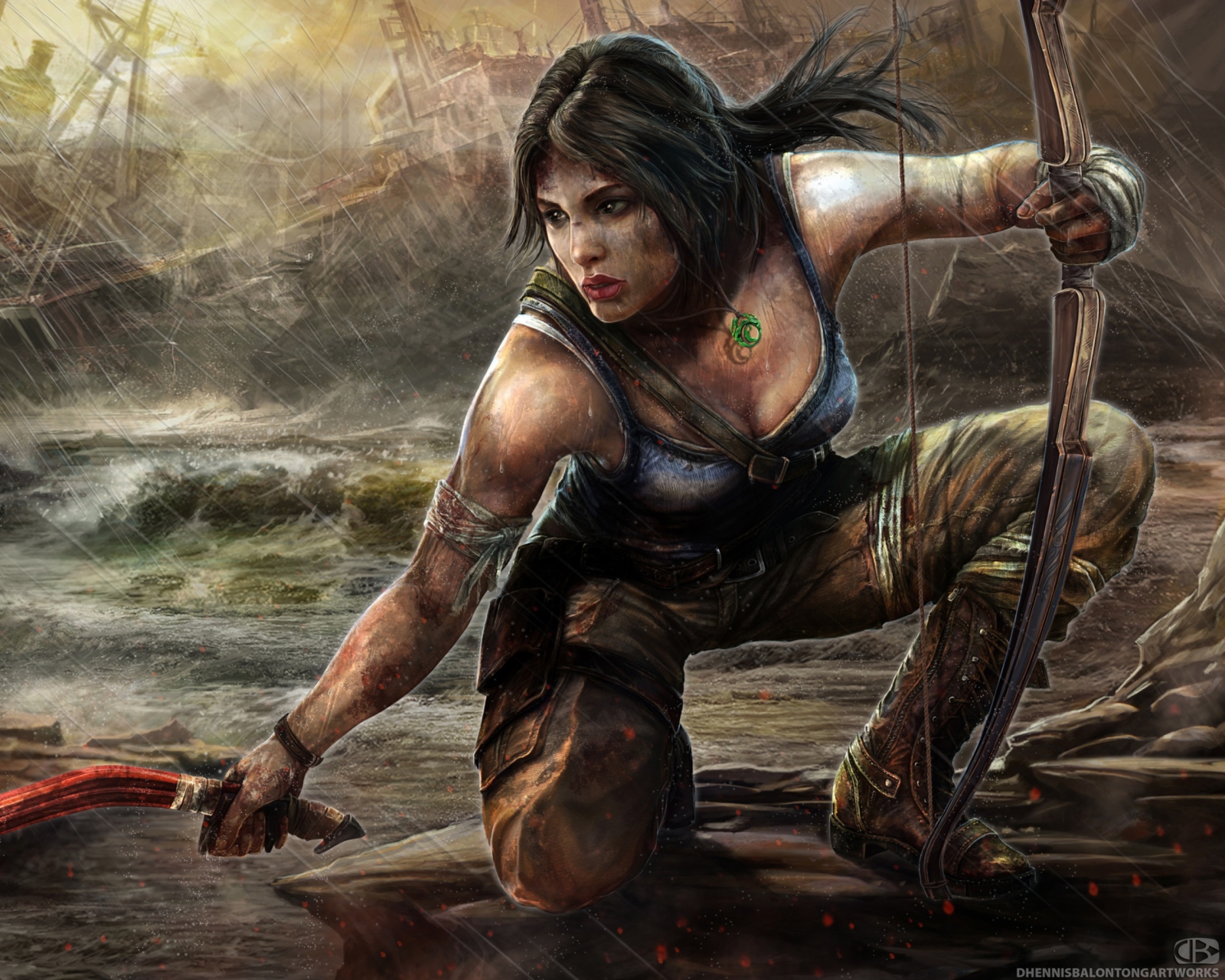 Das Lara Croft Tomb Raider Artwork Wallpaper 1600x1280