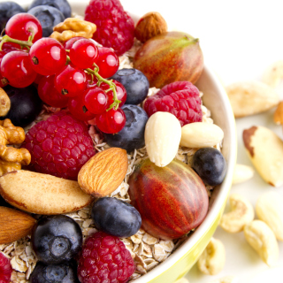 Kostenloses Breakfast cereal and Almond Wallpaper für iPad