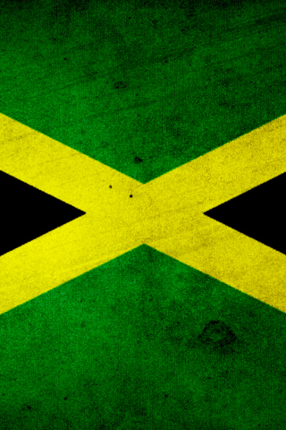 Fondo de pantalla Jamaica Flag Grunge 320x480