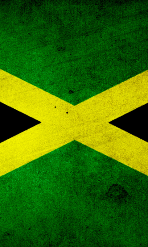 Das Jamaica Flag Grunge Wallpaper 480x800