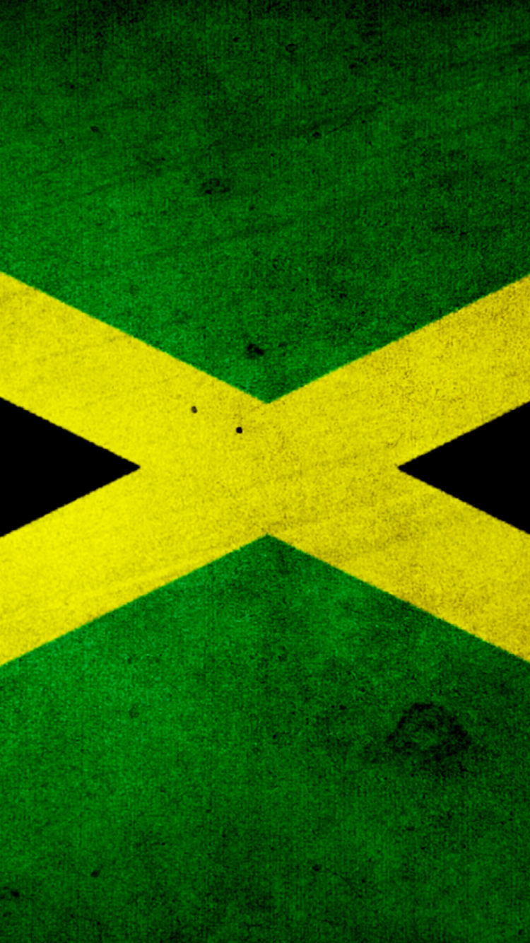 Fondo de pantalla Jamaica Flag Grunge 750x1334