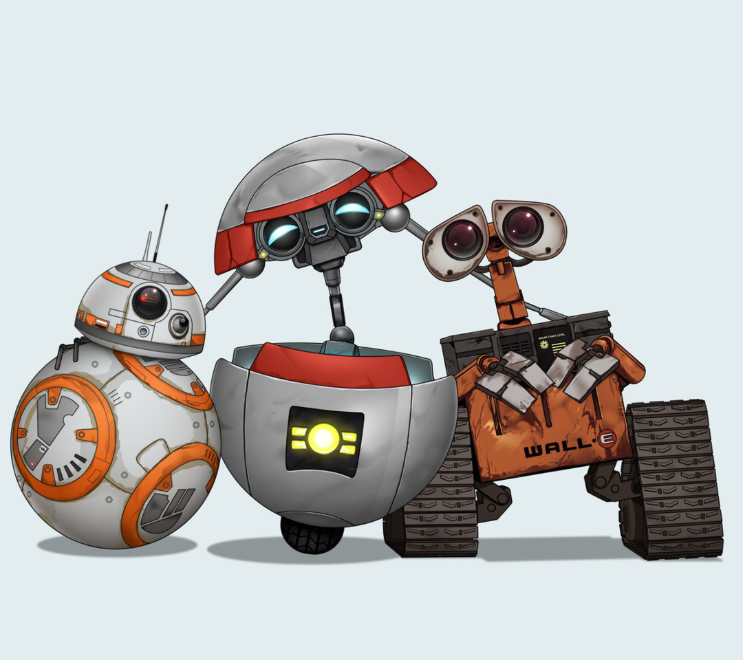 Star Wars and Walle wallpaper 1080x960
