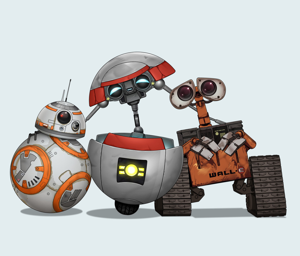Star Wars and Walle wallpaper 1200x1024