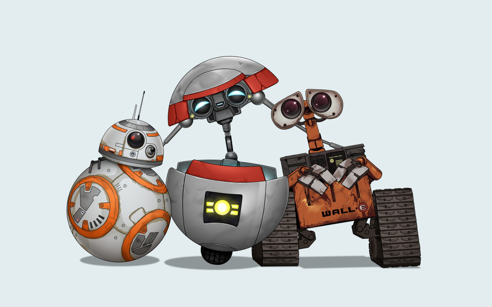 Fondo de pantalla Star Wars and Walle 1680x1050