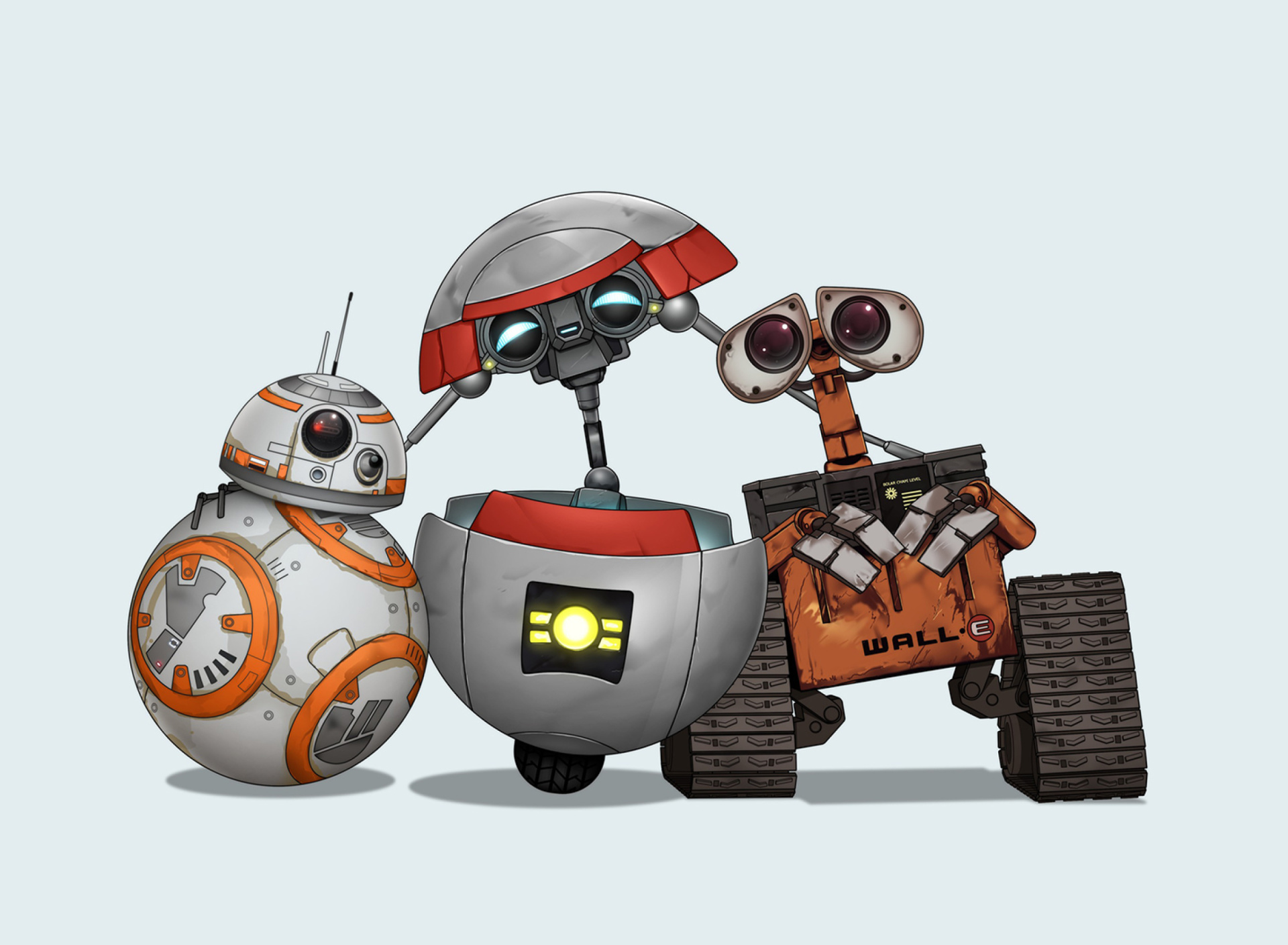 Star Wars and Walle wallpaper 1920x1408
