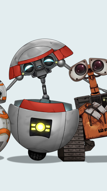 Star Wars and Walle wallpaper 360x640