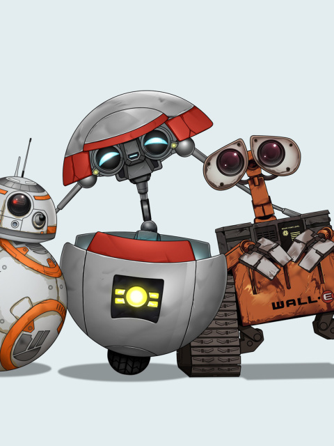 Sfondi Star Wars and Walle 480x640