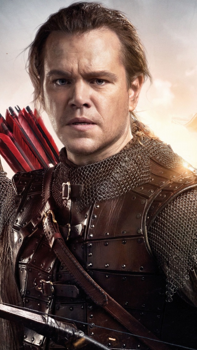 Обои The Great Wall Movie with Matt Damon, Jing Tian, Pedro Pascal 640x1136