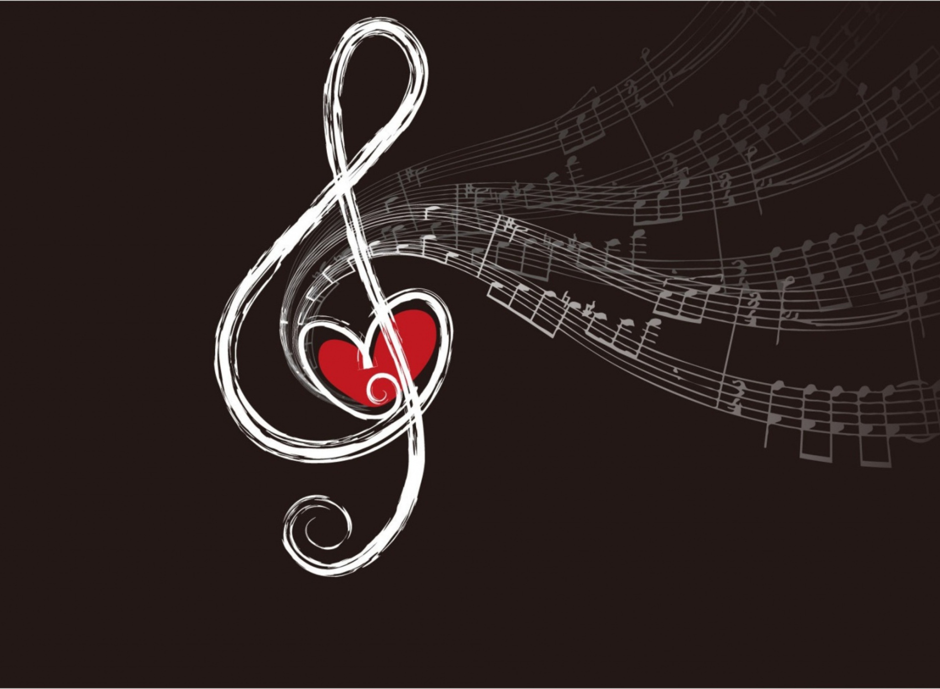 Das Musical Notes Wallpaper 1920x1408