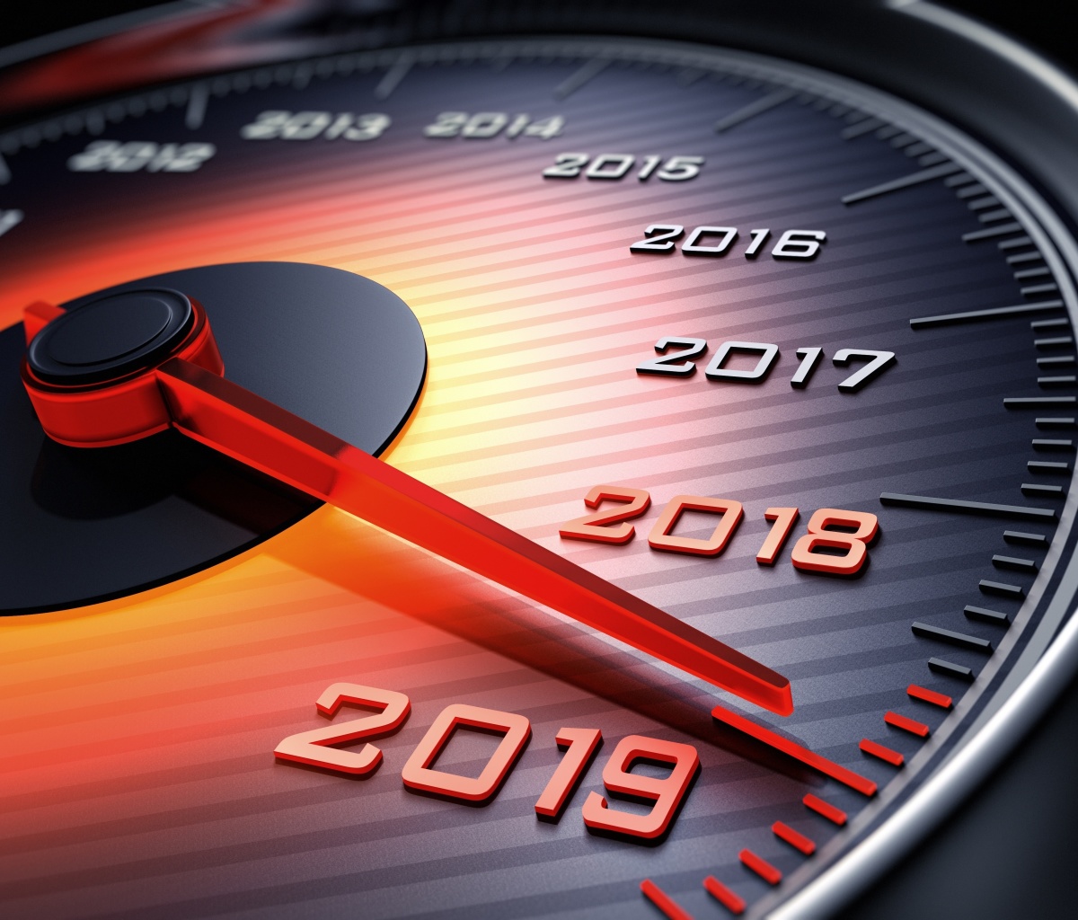 Sfondi 2019 New Year Car Speedometer Gauge 1200x1024