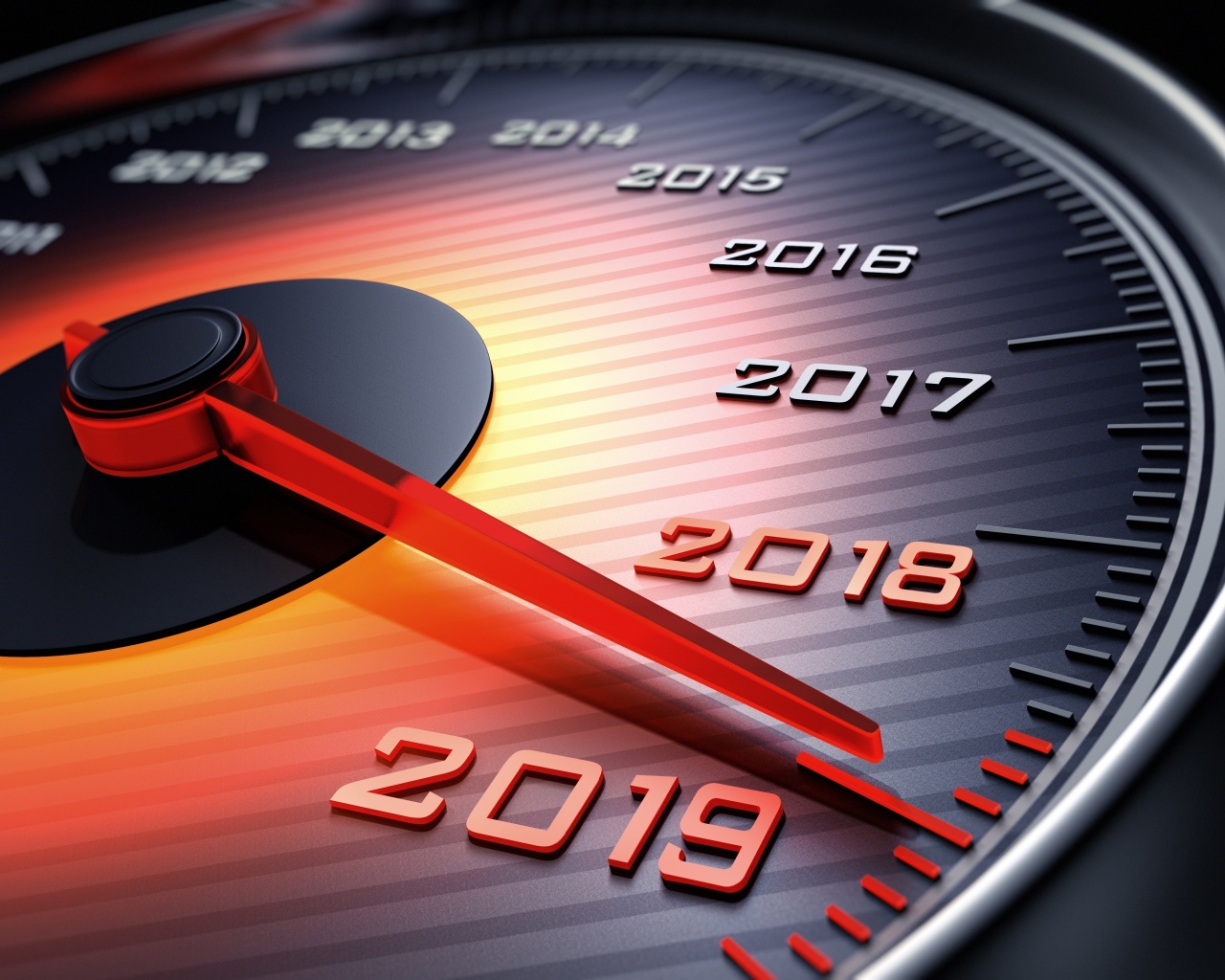 Обои 2019 New Year Car Speedometer Gauge 1280x1024