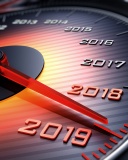 2019 New Year Car Speedometer Gauge wallpaper 128x160