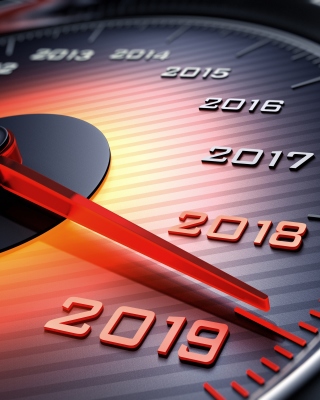 Kostenloses 2019 New Year Car Speedometer Gauge Wallpaper für Nokia Asha 310