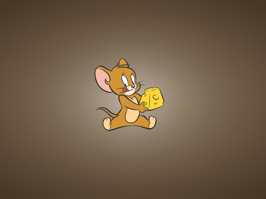 Обои Tom And Jerry Mouse With Cheese 1024x768