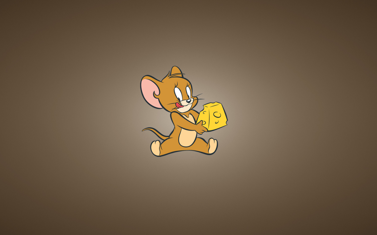 Обои Tom And Jerry Mouse With Cheese 1280x800