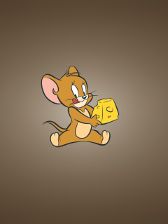Fondo de pantalla Tom And Jerry Mouse With Cheese 240x320