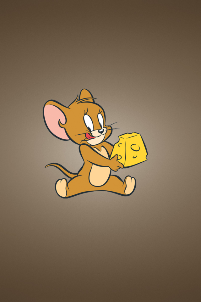Das Tom And Jerry Mouse With Cheese Wallpaper 640x960