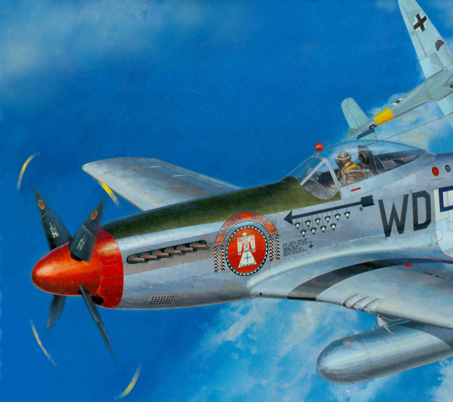 Fondo de pantalla North American P-51 Mustang Fighter 1440x1280