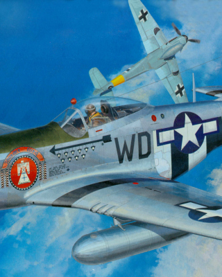 North American P-51 Mustang Fighter - Obrázkek zdarma pro 640x1136