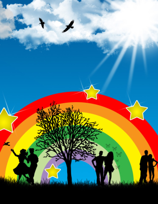 Rainbow - Obrázkek zdarma pro iPhone 6 Plus