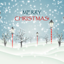 Christmas Park with Snow wallpaper 128x128