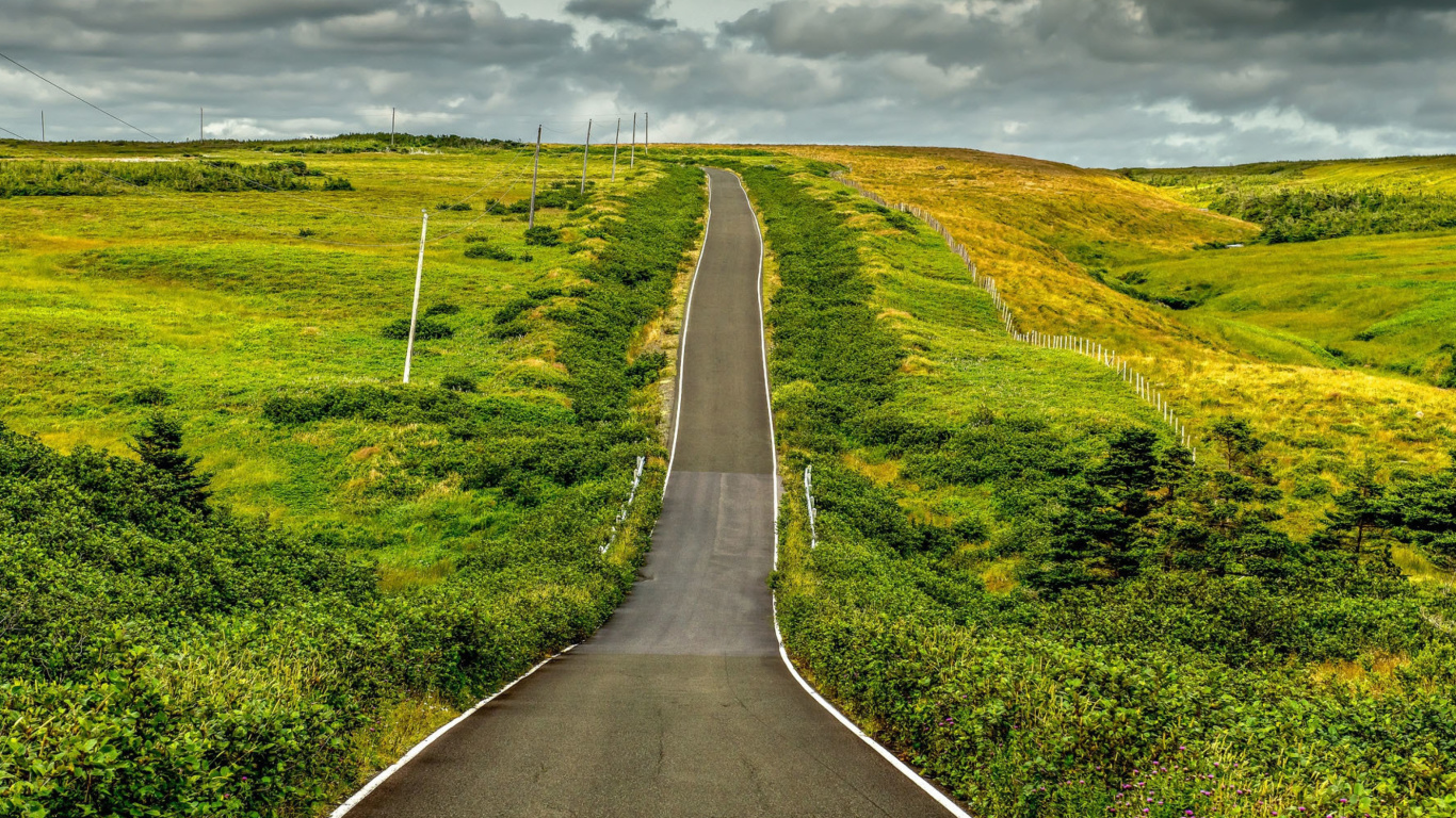 Обои Highway in Scotland 1366x768