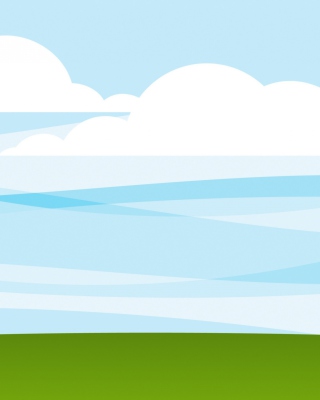 White Clouds, Blue Sky, Green Grass - Obrázkek zdarma pro 360x640