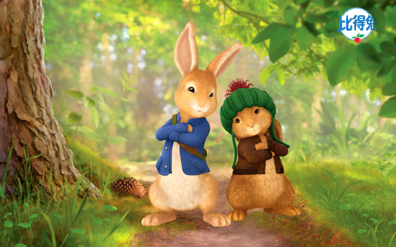 Sfondi Peter Rabbit with Flopsy 1280x800