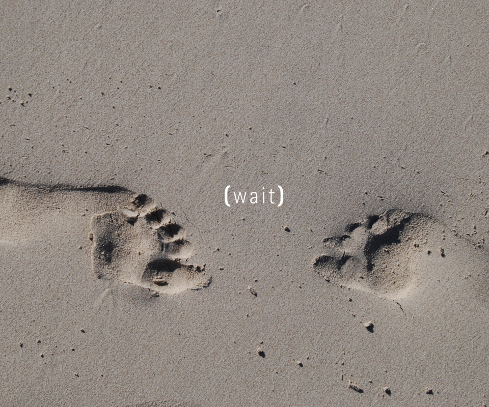 Das Footprints On Sand Wallpaper 960x800
