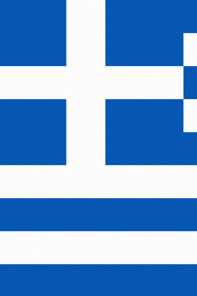 Das Greece Flag Wallpaper 640x960