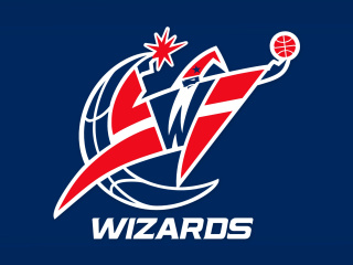 Das Washington Wizards Blue Logo Wallpaper 320x240