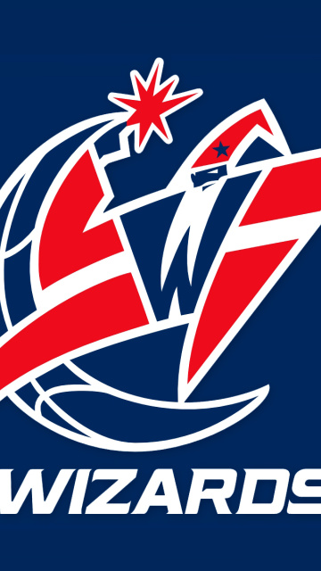 Das Washington Wizards Blue Logo Wallpaper 360x640