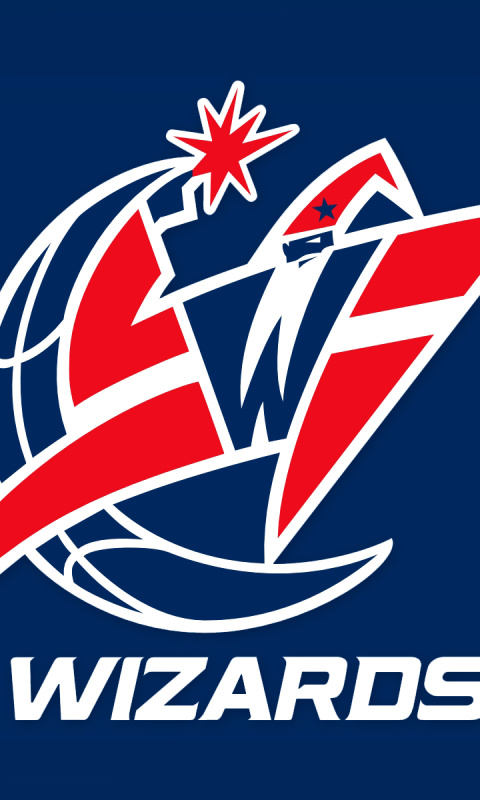 Fondo de pantalla Washington Wizards Blue Logo 480x800