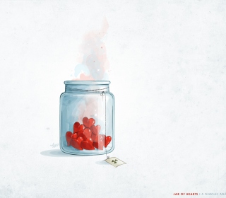 Hearts In Jar - Obrázkek zdarma pro 208x208